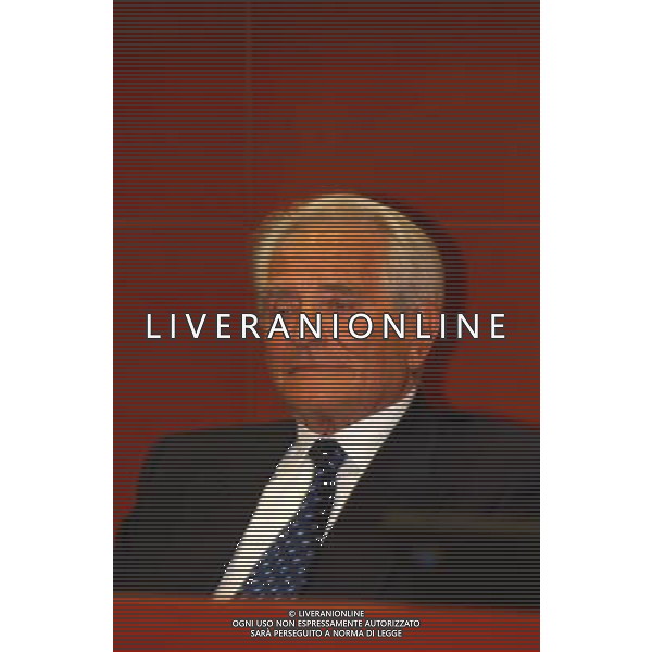 MILANO, 20-05-03 DFP/MARCO DE PONTI PRESENTAZIONE LIBRO GIAMPIERO BONIPERTI: NELLA FOTO GIAMPIERO BONIPERTI AG ALDO LIVERANI SAS
