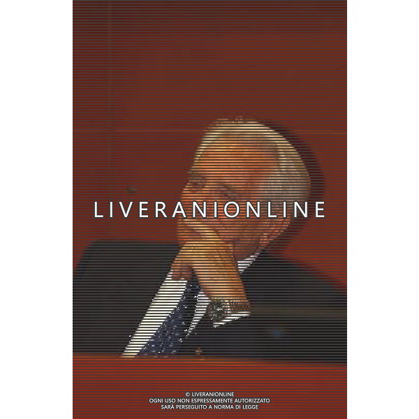MILANO, 20-05-03 DFP/MARCO DE PONTI PRESENTAZIONE LIBRO GIAMPIERO BONIPERTI: NELLA FOTO GIAMPIERO BONIPERTI AG ALDO LIVERANI SAS