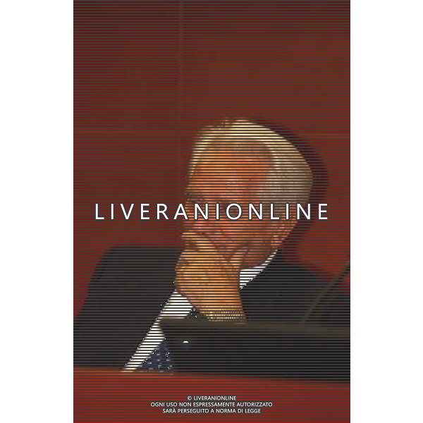 MILANO, 20-05-03 DFP/MARCO DE PONTI PRESENTAZIONE LIBRO GIAMPIERO BONIPERTI: NELLA FOTO GIAMPIERO BONIPERTI AG ALDO LIVERANI SAS