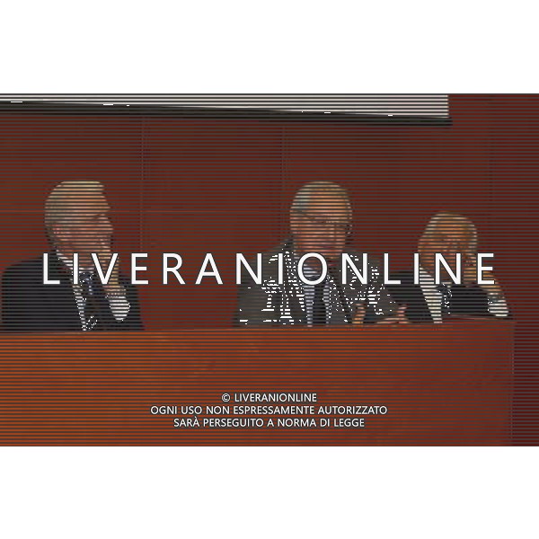 MILANO, 20-05-03 DFP/MARCO DE PONTI PRESENTAZIONE LIBRO GIAMPIERO BONIPERTI: NELLA FOTO CESARE ROMITI CON GIAMPIERO BONIPERTI E GIOVANNI TRAPATTONI AG ALDO LIVERANI SAS