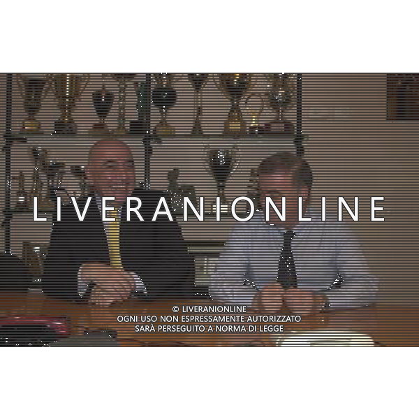 MILANO,10-07-02 DFP/FOTO GIORGIO RAVEZZANI ADRIANO GALLIANI ALLA GAZZETTA DELLO SPORT CON PIETRO CALABRESE AG ALDO LIVERANI SAS