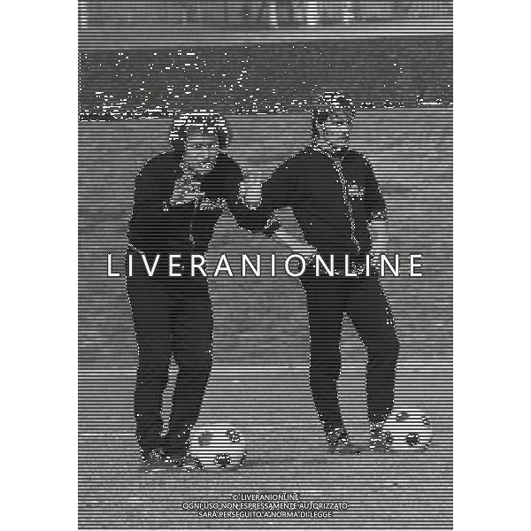 RETROSPETTIVA GUSTAVO GIAGNONI ALLENATORE CALCIO NELLAFOTO GUSTAVO GIAGNONI CON BIASOLO AG ALDO LIVERANI SAS