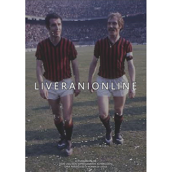RETROSPETTIVA ROMEO BENETTI CALCIATORE NELLA FOTO ROMEO BENETTI CON ALBERTO BIGON AG ALDO LIVERANI SAS