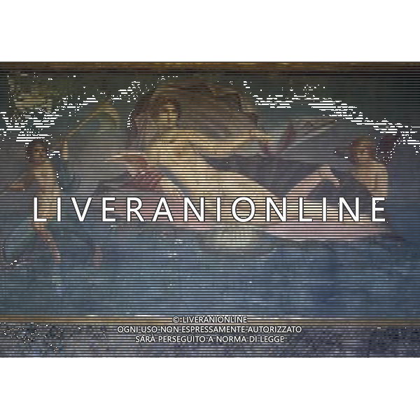 CAMPANIA-POMPEI NELLA FOTO POMPEI -LA CASA DI VENERE CON AFFRESCO AG ALDO LIVERANI