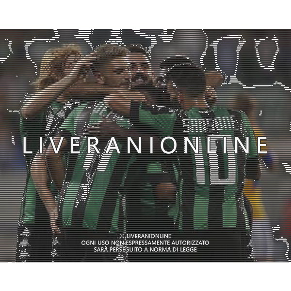 SASSUOLO - LUCERNA PRELIMINARI UEFA EUROPA LEAGUE 04 AGOSTO 2016 NELLA FOTO ESULTANZA DOPO IL GOL DI DEFREL ©GS/AGENZIA ALDO LIVERANI SAS