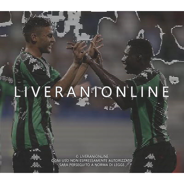 SASSUOLO - LUCERNA PRELIMINARI UEFA EUROPA LEAGUE 04 AGOSTO 2016 NELLA FOTO ESULTANZA DOPO IL GOL DI DEFREL ©GS/AGENZIA ALDO LIVERANI SAS