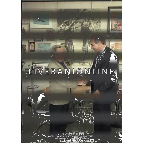milano 08-07-1999 visita del presidente della reggina calcio allla sede della gazzetta dello sport in via solferino nella foto paasquale foti con candido cannavo\' ag aldo liverani sas