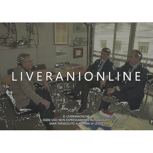 milano 08-07-1999 visita del presidente della reggina calcio allla sede della gazzetta dello sport in via solferino nella foto paasquale foti con candido cannavo\' ag aldo liverani sas