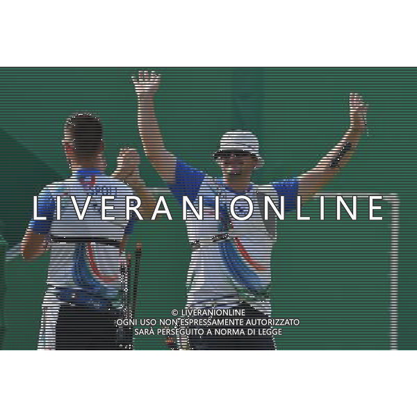 XXXI Olympic Games Giochi Olimpici Rio 2016 Rio de Janeiro - 06.08.2016 Tiro con l\'arco a squadre Quarti di FInale Italia-Cina Nella Foto:Team Italia Galiazzo Marco /Ph.Vitez-Ag. Aldo Liverani
