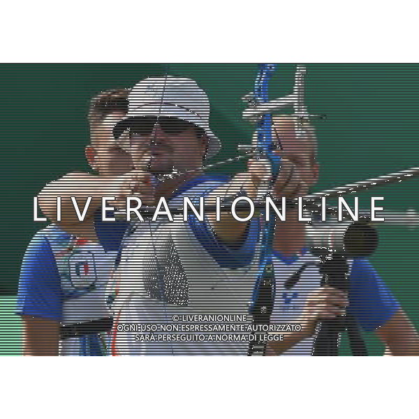 XXXI Olympic Games Giochi Olimpici Rio 2016 Rio de Janeiro - 06.08.2016 Tiro con l\'arco a squadre Quarti di FInale Italia-Cina Nella Foto:Team Italia Galiazzo Marco /Ph.Vitez-Ag. Aldo Liverani