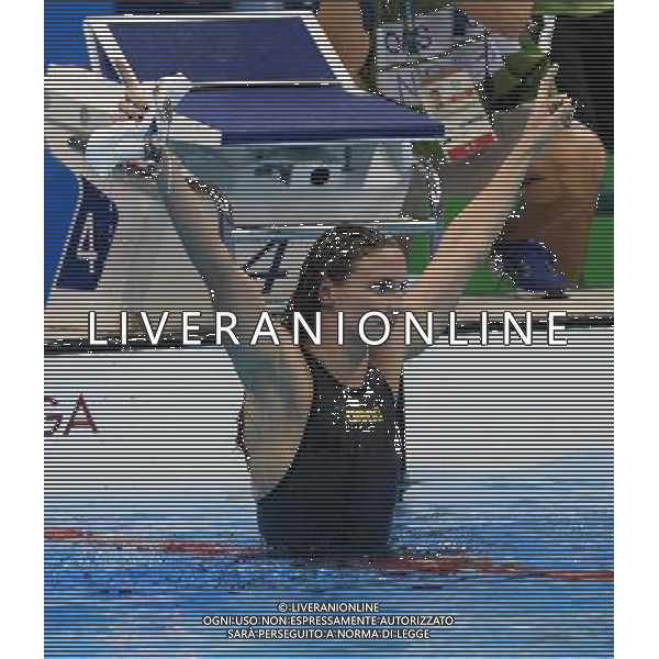 XXXI Olympic Games Giochi Olimpici Rio 2016 Rio de Janeiro - 06.08.2016 Nuoto Nella Foto:Finale 400m Misti Donne Hosszu Katinka esulta /Ph.Vitez-Ag. Aldo Liverani