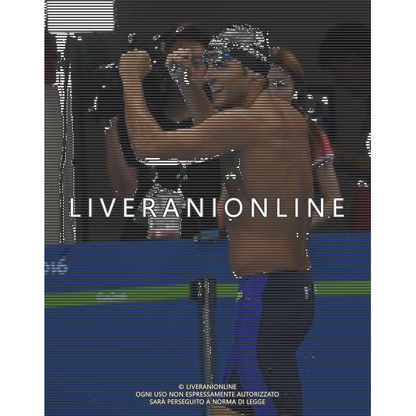 XXXI Olympic Games Giochi Olimpici Rio 2016 Rio de Janeiro - 06.08.2016 Nuoto Nella Foto:Finale 400m Stile Libero Maschile Detti Gabriele esulta /Ph.Vitez-Ag. Aldo Liverani