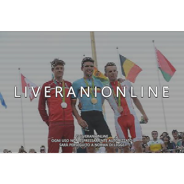 06-08-2016 Giochi Olimpici Elite Uomini; 2016, Bmc Racing; 2016, Astana; 2016, Tinkoff; Van Avermaet, Greg; Majka, Rafal; Rio De Janeiro; ©SIROTTI/AGENZIA ALDO LIVERANI SAS 06-08-2016 Giochi Olimpici Ciclismo Elite Uomini; Olimpiadi Rio Brasile 2016
