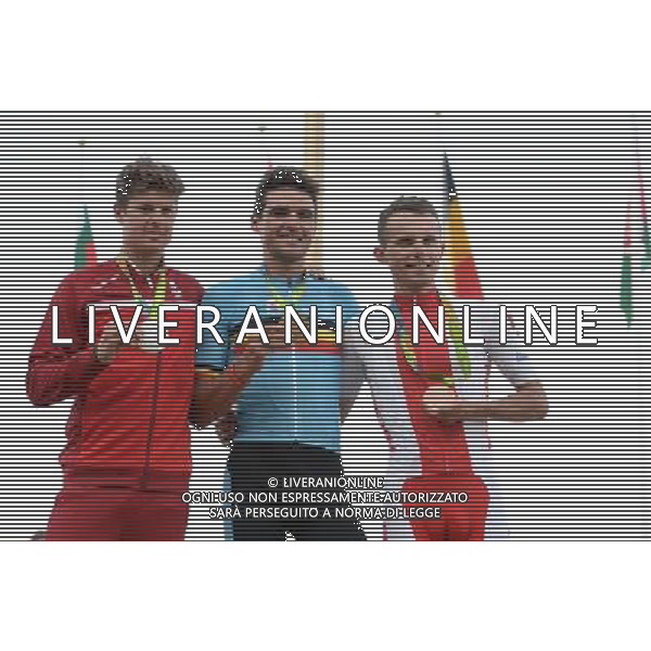 06-08-2016 Giochi Olimpici Elite Uomini; 2016, Bmc Racing; 2016, Astana; 2016, Tinkoff; Van Avermaet, Greg; Majka, Rafal; Rio De Janeiro; ©SIROTTI/AGENZIA ALDO LIVERANI SAS 06-08-2016 Giochi Olimpici Ciclismo Elite Uomini; Olimpiadi Rio Brasile 2016