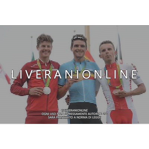 06-08-2016 Giochi Olimpici Elite Uomini; 2016, Bmc Racing; 2016, Astana; 2016, Tinkoff; Van Avermaet, Greg; Majka, Rafal; Rio De Janeiro; ©SIROTTI/AGENZIA ALDO LIVERANI SAS 06-08-2016 Giochi Olimpici Ciclismo Elite Uomini; Olimpiadi Rio Brasile 2016