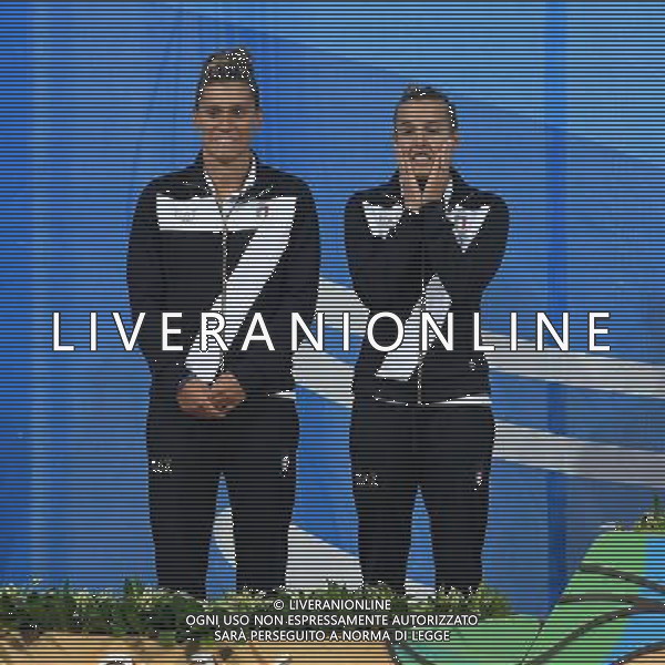 XXXI Olympic Games Giochi Olimpici Rio 2016 Rio de Janeiro - 07.08.2016 Finali Trampolino 3m Sincro Femminile Nella Foto:Tania Cagnotto e Francesca Dallape\' sul podio /Ph.Vitez-Ag. Aldo Liverani