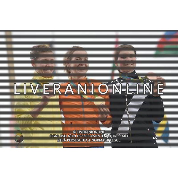 07-08-2016 Giochi Olimpici Elite Donne; 2016, Olanda; 2016, Svezia; 2016, Italia; Van Der Breggen, Anna; Johansson, Emma; Longo Borghini, Elisa; Rio De Janeiro; ©SIROTTI/AGENZIA ALDO LIVERANI SAS Giochi Olimpici Ciclismo Elite Donne; Olimpiadi Rio Brasile 07-08-2016