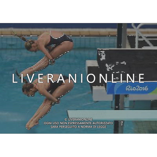 XXXI Olympic Games Giochi Olimpici Rio 2016 Rio de Janeiro - 07.08.2016 Finali Trampolino 3m Sincro Femminile Nella Foto:Tania Cagnotto e Francesca Dallape\' /Ph.Vitez-Ag. Aldo Liverani