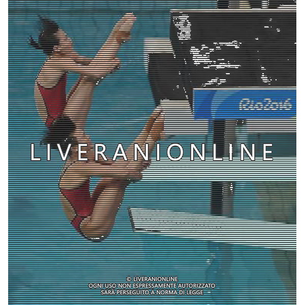 XXXI Olympic Games Giochi Olimpici Rio 2016 Rio de Janeiro - 07.08.2016 Finali Trampolino 3m Sincro Femminile Nella Foto:Shi Tingmao - Wu Minxia /Ph.Vitez-Ag. Aldo Liverani