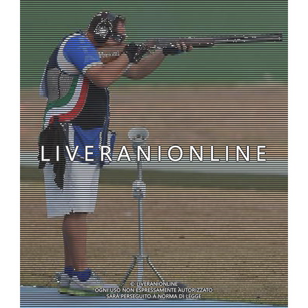 XXXI Olympic Games Giochi Olimpici Rio 2016 Rio de Janeiro - 08.08.2016 Finali Trap Fossa Olimpica di Tiro Nella Foto:Fabbrizi Massimo /Ph.Vitez-Ag. Aldo Liverani