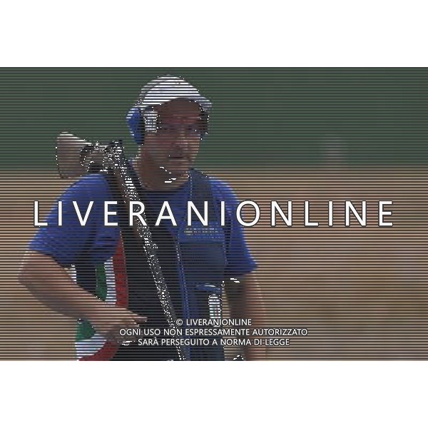 XXXI Olympic Games Giochi Olimpici Rio 2016 Rio de Janeiro - 08.08.2016 Finali Trap Fossa Olimpica di Tiro Nella Foto:Giovanni Pellielo dopo l\'ultimo tiro sbagliato /Ph.Vitez-Ag. Aldo Liverani