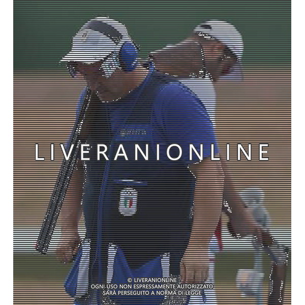 XXXI Olympic Games Giochi Olimpici Rio 2016 Rio de Janeiro - 08.08.2016 Finali Trap Fossa Olimpica di Tiro Nella Foto:Giovanni Pellielo dopo l\'ultimo tiro sbagliato /Ph.Vitez-Ag. Aldo Liverani