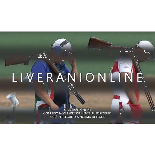 XXXI Olympic Games Giochi Olimpici Rio 2016 Rio de Janeiro - 08.08.2016 Finali Trap Fossa Olimpica di Tiro Nella Foto:Giovanni Pellielo e Glasnovic Josip /Ph.Vitez-Ag. Aldo Liverani