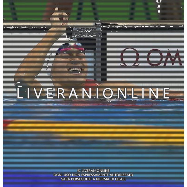 XXXI Olympic Games Giochi Olimpici Rio 2016 Rio de Janeiro - 08.08.2016 Nuoto Finale 200m Stile Libero Maschile Nella Foto:Sun Yang esulta /Ph.Vitez-Ag. Aldo Liverani