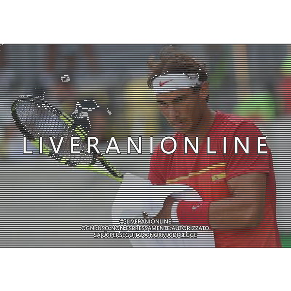 XXXI Olympic Games Giochi Olimpici Rio 2016 Rio de Janeiro - 09.08.2016 Tennis Singolare Maschile Secondo Turno Nella Foto: RAFAEL NADAL /Ph.Vitez-Ag. Aldo Liverani