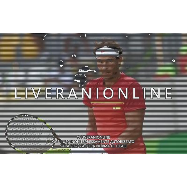 XXXI Olympic Games Giochi Olimpici Rio 2016 Rio de Janeiro - 09.08.2016 Tennis Singolare Maschile Secondo Turno Nella Foto: RAFAEL NADAL /Ph.Vitez-Ag. Aldo Liverani