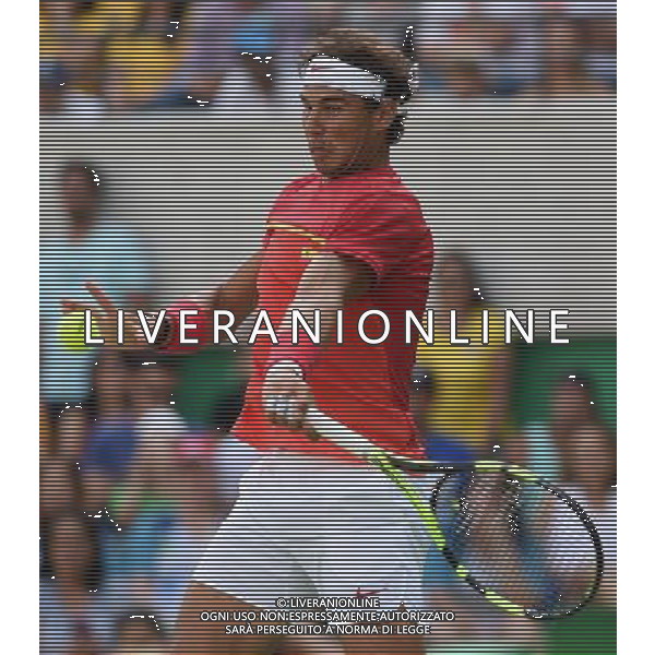 XXXI Olympic Games Giochi Olimpici Rio 2016 Rio de Janeiro - 09.08.2016 Tennis Singolare Maschile Secondo Turno Nella Foto: RAFAEL NADAL /Ph.Vitez-Ag. Aldo Liverani