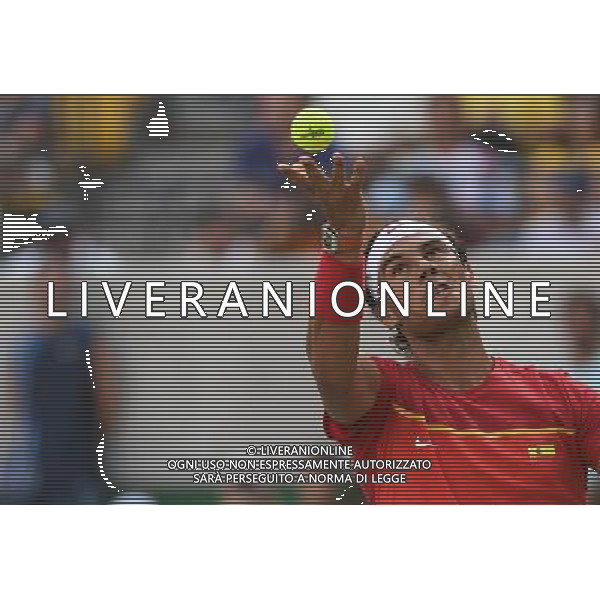 XXXI Olympic Games Giochi Olimpici Rio 2016 Rio de Janeiro - 09.08.2016 Tennis Singolare Maschile Secondo Turno Nella Foto: RAFAEL NADAL /Ph.Vitez-Ag. Aldo Liverani