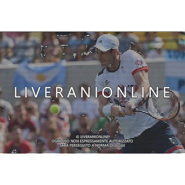 XXXI Olympic Games Giochi Olimpici Rio 2016 Rio de Janeiro - 09.08.2016 Tennis Singolare Maschile Secondo Turno Nella Foto:Monaco Juan (ARG) vs Murray Andy (GBR) /Ph.Vitez-Ag. Aldo Liverani