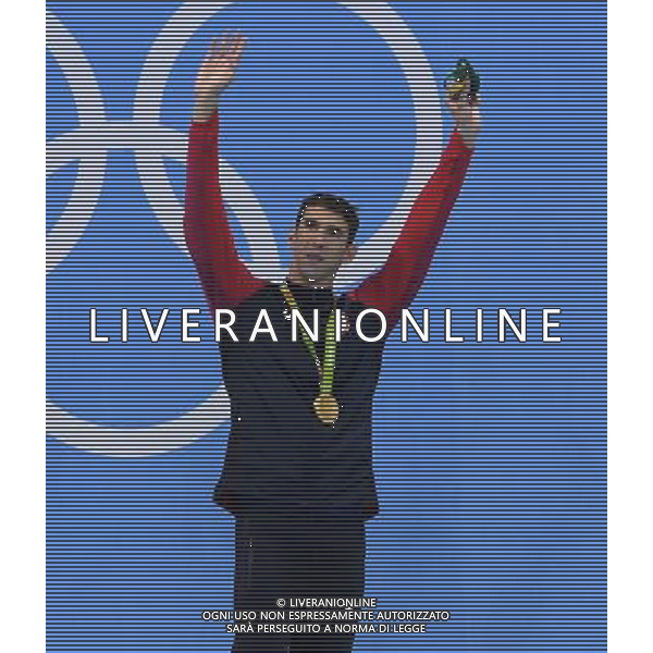 XXXI Olympic Games Giochi Olimpici Rio 2016 Rio de Janeiro - 09.08.2016 Nuoto Finale 200m Farfalla Maschile Nella Foto:Michael Phelps con la medaglia /Ph.Vitez-Ag. Aldo Liverani