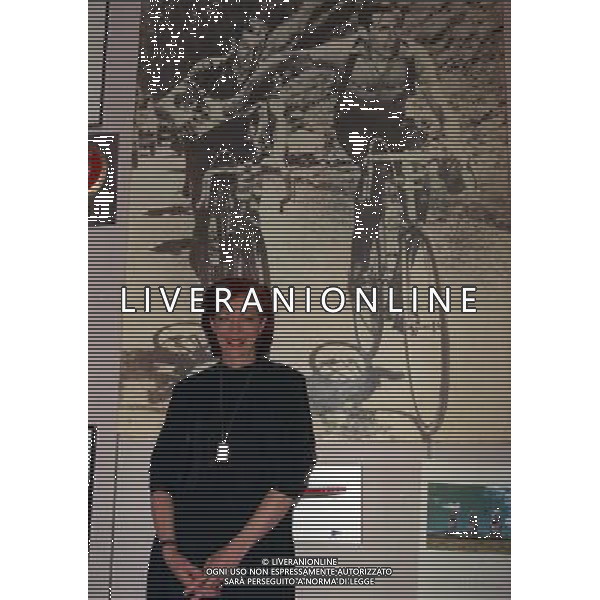 MILANO 23-03-2000 VISITA DI KATRINA SWITZER ALLA REDAZIONE DELLA GAZZETTA DELLO SPORT NELLA FOTO KATRINA SWITZER AG ALDO LIVERANI SAS