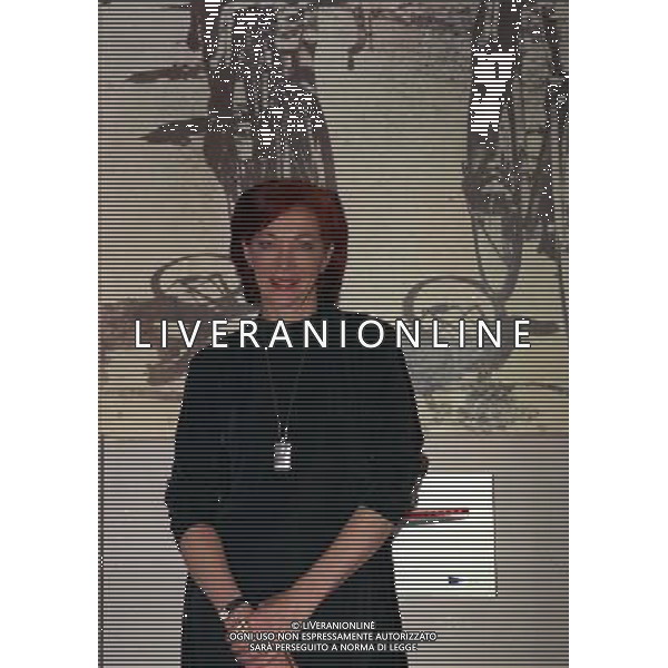 MILANO 23-03-2000 VISITA DI KATRINA SWITZER ALLA REDAZIONE DELLA GAZZETTA DELLO SPORT NELLA FOTO KATRINA SWITZER AG ALDO LIVERANI SAS