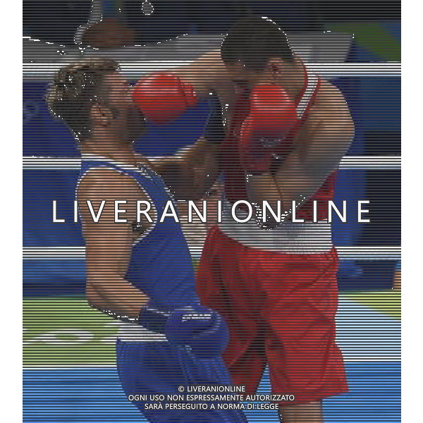 XXXI Olympic Games Giochi Olimpici Rio 2016 Rio de Janeiro - 07.08.2016 Quarti di Finale Boxe 91Kg Nella Foto:Tishchenko Evgeny (RUS) vs Russo Clemente (ITA) /Ph.Vitez-Ag. Aldo Liverani
