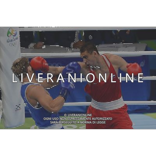 XXXI Olympic Games Giochi Olimpici Rio 2016 Rio de Janeiro - 07.08.2016 Quarti di Finale Boxe 91Kg Nella Foto:Tishchenko Evgeny (RUS) vs Russo Clemente (ITA) /Ph.Vitez-Ag. Aldo Liverani