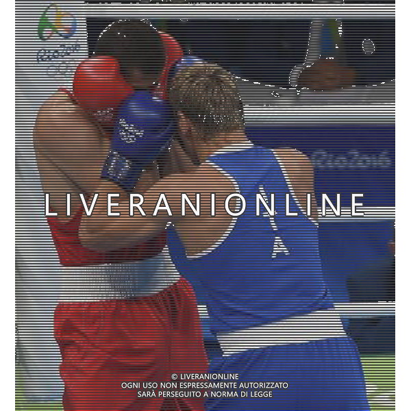 XXXI Olympic Games Giochi Olimpici Rio 2016 Rio de Janeiro - 07.08.2016 Quarti di Finale Boxe 91Kg Nella Foto:Tishchenko Evgeny (RUS) vs Russo Clemente (ITA) /Ph.Vitez-Ag. Aldo Liverani
