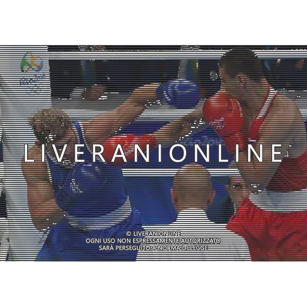 XXXI Olympic Games Giochi Olimpici Rio 2016 Rio de Janeiro - 07.08.2016 Quarti di Finale Boxe 91Kg Nella Foto:Tishchenko Evgeny (RUS) vs Russo Clemente (ITA) /Ph.Vitez-Ag. Aldo Liverani