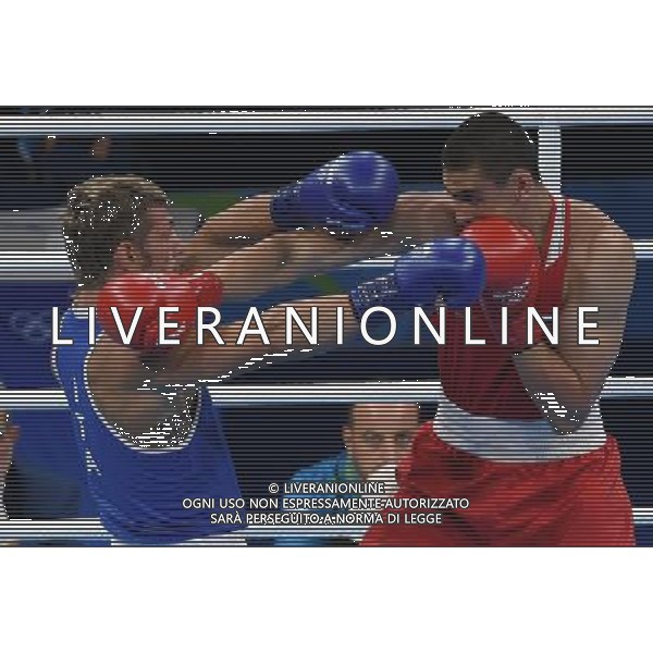XXXI Olympic Games Giochi Olimpici Rio 2016 Rio de Janeiro - 07.08.2016 Quarti di Finale Boxe 91Kg Nella Foto:Tishchenko Evgeny (RUS) vs Russo Clemente (ITA) /Ph.Vitez-Ag. Aldo Liverani