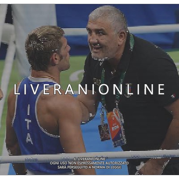 XXXI Olympic Games Giochi Olimpici Rio 2016 Rio de Janeiro - 07.08.2016 Quarti di Finale Boxe 91Kg Nella Foto:Russo Clemente (ITA) e Damiano Damiani /Ph.Vitez-Ag. Aldo Liverani