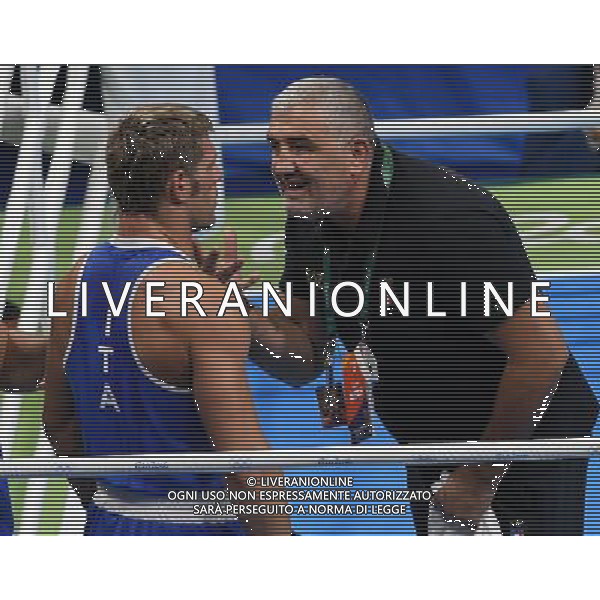 XXXI Olympic Games Giochi Olimpici Rio 2016 Rio de Janeiro - 07.08.2016 Quarti di Finale Boxe 91Kg Nella Foto:Russo Clemente (ITA) e Damiano Damiani /Ph.Vitez-Ag. Aldo Liverani