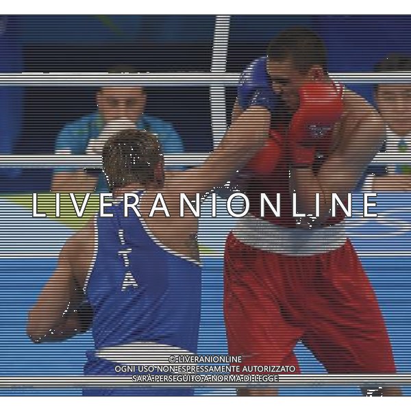 XXXI Olympic Games Giochi Olimpici Rio 2016 Rio de Janeiro - 07.08.2016 Quarti di Finale Boxe 91Kg Nella Foto:Tishchenko Evgeny (RUS) vs Russo Clemente (ITA) /Ph.Vitez-Ag. Aldo Liverani