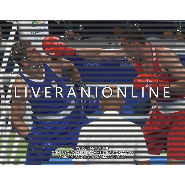 XXXI Olympic Games Giochi Olimpici Rio 2016 Rio de Janeiro - 07.08.2016 Quarti di Finale Boxe 91Kg Nella Foto:Tishchenko Evgeny (RUS) vs Russo Clemente (ITA) /Ph.Vitez-Ag. Aldo Liverani