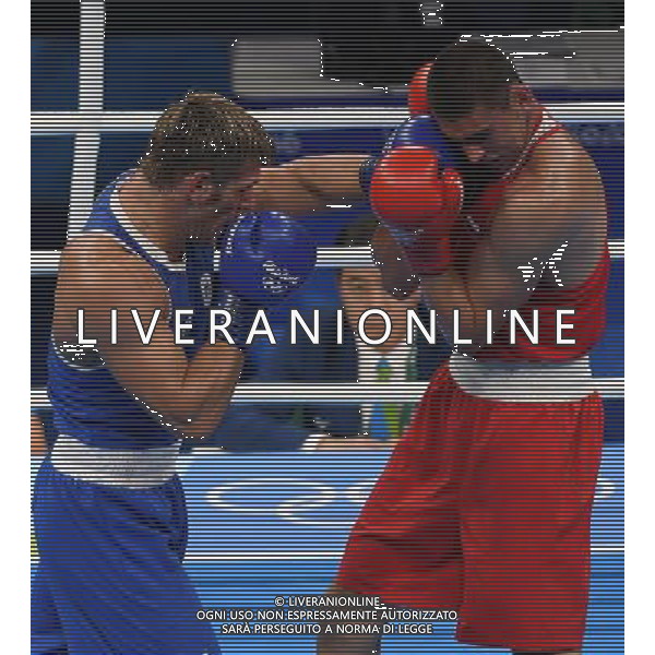 XXXI Olympic Games Giochi Olimpici Rio 2016 Rio de Janeiro - 07.08.2016 Quarti di Finale Boxe 91Kg Nella Foto:Tishchenko Evgeny (RUS) vs Russo Clemente (ITA) /Ph.Vitez-Ag. Aldo Liverani