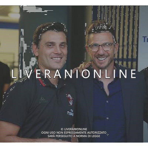 MILAN - CELTA VIGO - SASSUOLO TROFEO TIM REGGIO EMILIA 10 AGOSTO 2016 NELLA FOTO VINCENZO MONTELLA CON EUSEBIO DI FRANCESCO ©GS/AGENZIA ALDO LIVERANI SAS