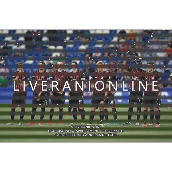 MILAN - CELTA VIGO - SASSUOLO TROFEO TIM REGGIO EMILIA 10 AGOSTO 2016 NELLA FOTO I GIOCATORI DEL MILAN DURANTE I RIGORI ©GS/AGENZIA ALDO LIVERANI SAS