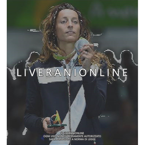 XXXI Olympic Games Giochi Olimpici Rio 2016 Rio de Janeiro - 10.08.2016 Finale Scherma Fioretto Femminile Nella Foto:Di Francisca Elisa (ITA) Premiazione /Ph.Vitez-Ag. Aldo Liverani