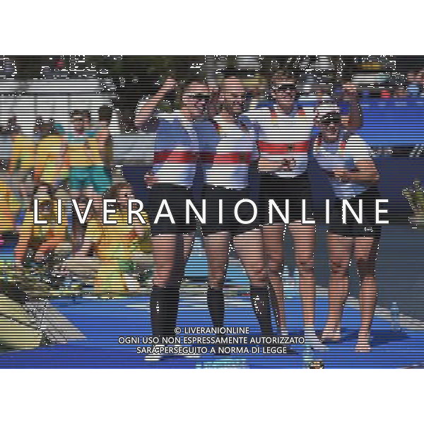 XXXI Olympic Games Giochi Olimpici Rio 2016 Rio de Janeiro - 11.08.2016 Canottaggio Finale 4 di Coppia Maschile Nella Foto:Esultanza della Squadra Tedesca /Ph.Vitez-Ag. Aldo Liverani